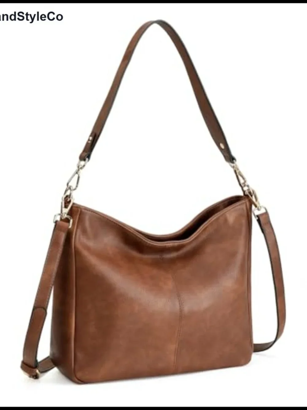 GOIACII Soft Vegan Leather Hobo Bag Detachable Straps Crossbody Shoulder Purse
